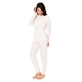 U.S. POLO ASSN. Sof Kumaş Uzunkol Pijama Takımı, L, USPAREN201-29, Pembe, kadın