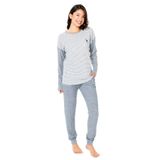 U.S. POLO ASSN. Sof Kumaş Uzunkol Pijama Takımı, XL, USPAREN201-29, Lacivert, kadın