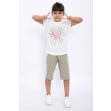 U.S. Polo Assn Sun Love Krem Kız Çocuk Kapri Takım