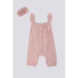 U.s. Polo Assn Sweet Candy Pembe Bebek Bandanalı Salopet Takım - 3 - 4 Yaş - Açık Pembe
