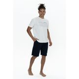 U.S. POLO ASSN. U.s Polo Assn. 18903 Erkek Kısa Kollu Bisiklet Yaka 3'lü Pijama Takımı-Ekru-BELİRTİLMEMİŞ-L
