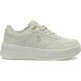 U.S. Polo Assn. U.s. Polo Assn Blaze 6pr 36/40 Kadın Yüksek Tabanlı Sneaker Spor Ayakkabı - Bej