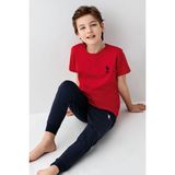 U.S. Polo Assn. U.S. Polo Assn Erkek Çocuk Kırmızı Pijama Takımı US1742-C-V3 - 6 - 7 Yaş
