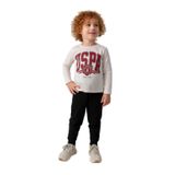 U.S. Polo Assn. U.S. Polo Assn Erkek Çocuk Pijama Takımı, 9-10 Yaş, US1578-C-V2, Beyaz, erkek-çocuk