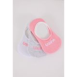 U.S. Polo Assn. U.S. Polo Assn Kız Bebek 3'lü Babet Çorap Beyaz Gri, 18-24 Ay, USB2801-C-V1, Pembe, kız-bebek