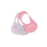 U.S. Polo Assn. U.S. Polo Assn Kız Bebek 3'lü Babet Çorap Beyaz Gri, 6-12 Ay, USB2801-C-V1, Pembe, kız-bebek