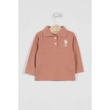U.S. Polo Assn. U.s. Polo Assn Lisanslı Classic Açık Kahve Bebek Uzun Kol Yakalı Sweatshirt - 12 - 18 Ay - Kahverengi