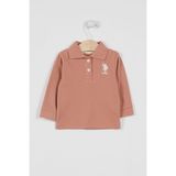U.S. Polo Assn. U.s. Polo Assn Lisanslı Classic Açık Kahve Bebek Uzun Kol Yakalı Sweatshirt - 6 - 9 Ay - Kahverengi