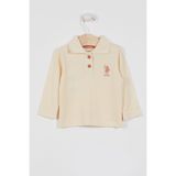 U.S. Polo Assn. U.s. Polo Assn Lisanslı Classic Fildişi Bebek Uzun Kol Yakalı Sweatshirt - 6 - 9 Ay