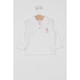 U.S. Polo Assn. U.s. Polo Assn Lisanslı Classic Krem Bebek Uzun Kol Yakalı Sweatshirt - 9 - 12 Ay