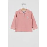 U.S. Polo Assn. U.s. Polo Assn Lisanslı Classic Pembe Bebek Uzun Kol Yakalı Sweatshirt - 24 - 36 Ay