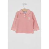 U.S. Polo Assn. U.s. Polo Assn Lisanslı Classic Pembe Bebek Uzun Kol Yakalı Sweatshirt - 9 - 12 Ay