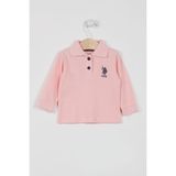 U.S. Polo Assn. U.s. Polo Assn Lisanslı Classic Somon Bebek Uzun Kol Yakalı Sweatshirt - 12 - 18 Ay