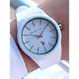 U.S. Polo Assn. U.s.polo Assn Silikon Kordon 3 Atm Suya Dayanıklı Spor Erkek Kol Saati U.SPA.1110.E01 - Beyaz