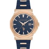 U.S. Polo Assn. U.s. Polo Assn USPA1107-05 Quartz Silikon Rose/lacivert 43 mm Erkek Kol Saati - Renkli