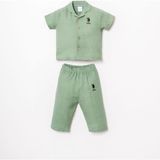 U.S. Polo Assn. U.s.polo Erkek Bebek Gömlek Pijama Takımı, %100 Pamuk / %100 Cotton - 24 - 36 Ay - Yeşil