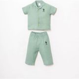 U.S. Polo Assn. U.s.polo Erkek Bebek Gömlek Pijama Takımı - Mint - 3 Yaş