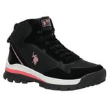 U.S. POLO ASSN. U.S.POLO SAGAN HI 3PR SİYAH PEMBE COMFORT CASUAL BOĞAZLI GÜNLÜK SPOR AYAKKABISI SİYAH PEMBE 37