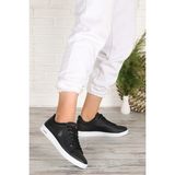 U.S. Polo Assn. Unisex Günlük Sneaker Ayakkabı Cilt Poliüretan Taban ile Rahat Kullanım - Siyah - Beyaz