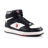U.S.Polo Assn. Us Polo 3W Presto Hı 3Pr Siyah Beyaz Erkek Sneaker Ayakkabı