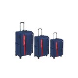 U.S. Polo Assn. Us Polo Assn 24031-24032 3'lü Set Ultra Light Hafif Lüx Kumaş Tekerlekli Valiz - Lacivert
