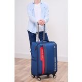 U.S. Polo Assn. Us polo Assn 24031-24032 Orta Boy Ultra Light Hafif Lüx Kumaş Tekerlekli Valiz LACİVERT