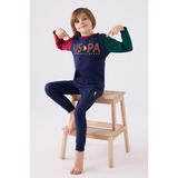 U.S. Polo Assn. Us Polo Erkek Çocuk Uzun Kol Pijama Takım US1919 Lacivert - 9 - 10 Yaş