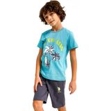 U.S. Polo Assn. US1020 Lisanslı Erkek Çocuk Bermuda Takım - 14 - 15 Yaş - Cam Göbeği
