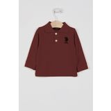 U.S. Polo Assn. USB998 Bordo Erkek Bebek Uzun Kol Yakalı Sweatshirt