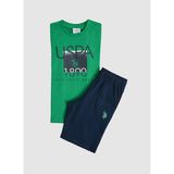 U.S. Polo Assn. Yeşil Erkek Çocuk Baskılı Pijama Takımı G083SZ0HF.000.US2419