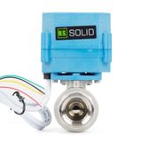 U.S. Solid 0.75 "Oransal Motorlu Küresel Vana, 304 Paslanmaz Çelik, DC 9–24V, Pozisyon Göstergeli 5-Telli, IP67 Tam Bağlantı Noktası