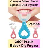 U Şeklinde Pratik Bebek Çocuk Diş Fırçası 360 Derece Temizlik Kolay Kullanım Yumuşak Silikon Fırça