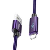 U125 1.2m Benefit USB To Lightning Şarj Data Kablosu - Mor - Çok Renkli