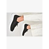 U239004004 Siyah/Beyaz Kumaş Spor Ayakkabı Sneakers
