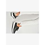 U555605603 Siyah Hakiki Deri Kalın Tabanlı Spor Ayakkabı Sneakers