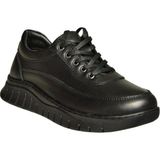 U555702503 Siyah Hakiki Deri Spor Ayakkabı Sneakers
