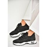 U602915104 Siyah Kumaş Spor Ayakkabı Sneakers