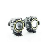 U7 Motosiklet Sis Far Led Mercekli Angel Led ( 2 Adet) 3 Modlu