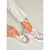 U973568209 Beyaz/Lila Kalın Tabanlı Spor Ayakkabı Sneakers