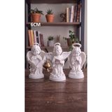 uAmor 3'lü Melek Heykeli Dekoratif Biblo Seti - 6-8-10 cm Boy Seçenekli