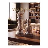 uAmor Satranç Figür Seti (Vezir 16 cm / Piyon 11 cm) - Dokulu Masa Objesi BÜST BİBLO HEYKEL