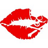 UAStudio Dudak Kuru Kafa Sticker 7*4 Plaka Oto Motorsiklet Depo Uyumlu - Çok Renkli - özel
