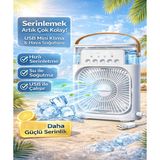 UB-9 USB Kablolu Mini Klima Buharlı Mini Hava Soğutucu Pervane Taşınabilir Vantilatör Portatif Fan Mobil Sulu Klima 3 Rüzgar Hızı