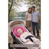 Ubeybi Universal Bebek Puset Baş Destek Yastığı - Terletmez Pamuklu Boyun Koruyucu Yastık (Pembe)