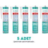 Ubm Sukes Universal Şeffaf Silikon 280 gr 5’li Paket