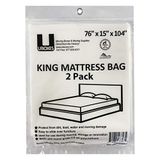 Uboxes King Yatak Poli Kılıfları, 76 x 15 x 104 inç, 2'li Paket