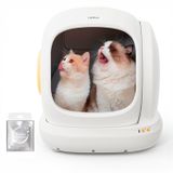 UBPET C20 Akıllı Kedi Tuvaleti, Mobil Uygulama Kontrollü, Otomatik Temizleme, Çift Deodorant Sistemi, 38dB Sessiz, Ağırlık Sensörlü, Koku Hediyeli
