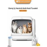 Ubpet C41 Akıllı Otomatik Kedi Tuvaleti | 106L Geniş Hacim, Mobil Uygulama, Otomatik Temizleme, 38DB Sessiz Motor, Ağırlık Sensörü