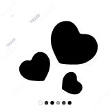 Üç Adet Kalp Sticker 15cm