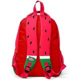 Üç Bölmeli Okul Sırt Çantası, Kırmızı Yeşil Karpuz Desenli, Polyester, 18.5 Litre, Ortopedik, 31X15x40 Cm